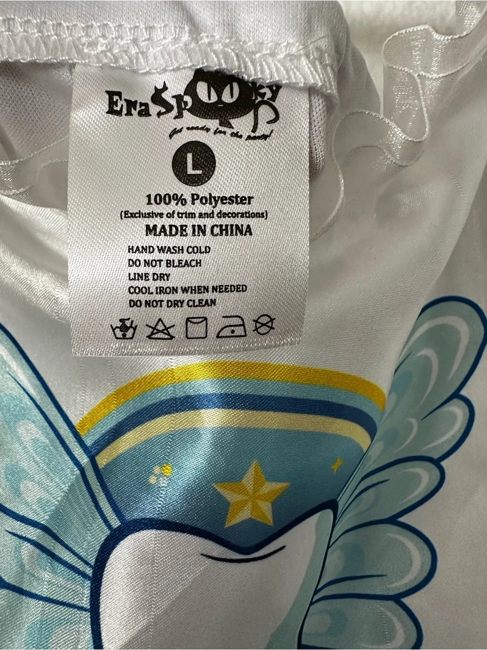 Kids Tooth Fairy Costume Dress - White & Light Blue Large